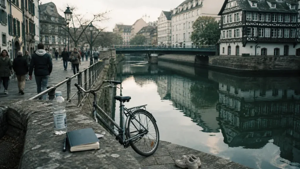 Activités en plein air à Strasbourg : vélo sur les quais près de l’Ill