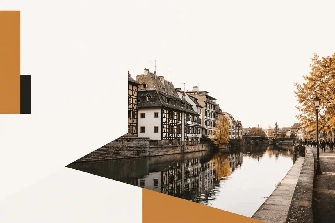 Activités en plein air à Strasbourg le long de l’Ill, promenade urbaine entre quais et maisons à colombages