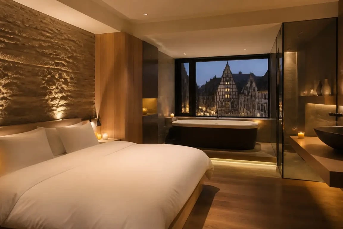 Week end amoureux Strasbourg dans une chambre avec spa privatif