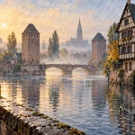 Altstadt Straßburg : quai de la Petite France et Ponts Couverts