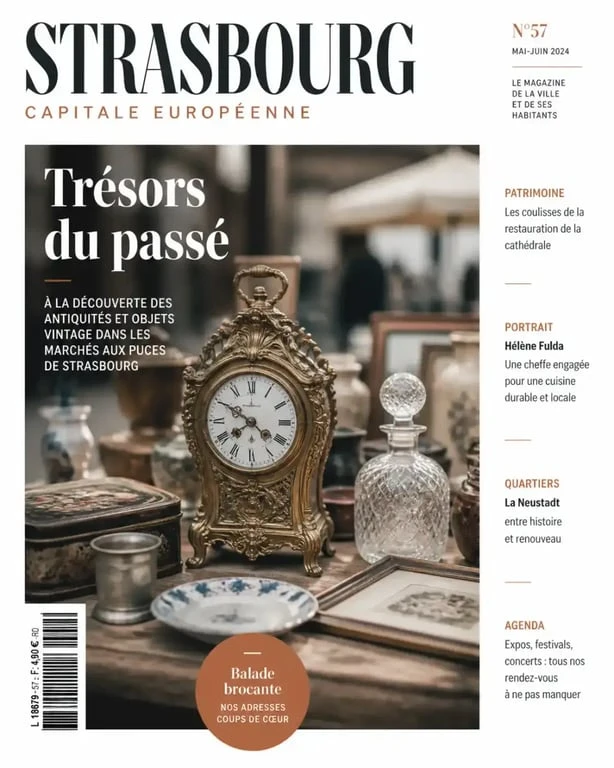 Objets vintage et antiquités chinés dans un marché aux puces à Strasbourg