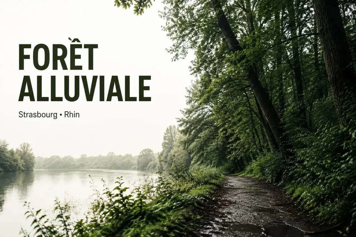 Guide balade nature Strasbourg au Rohrschollen, forêt alluviale au bord du Rhin