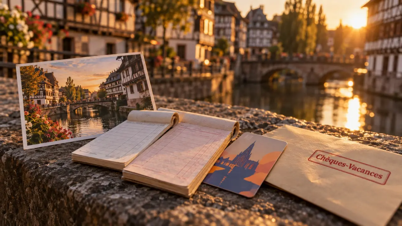 Chèque vacances pour loisirs et culture à Strasbourg, carte postale Petite France