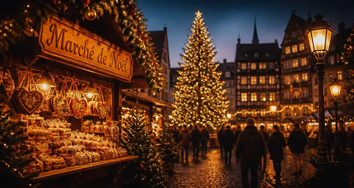 Marchés de noel strasbourg 2024 : chalet en bois Place Kléber