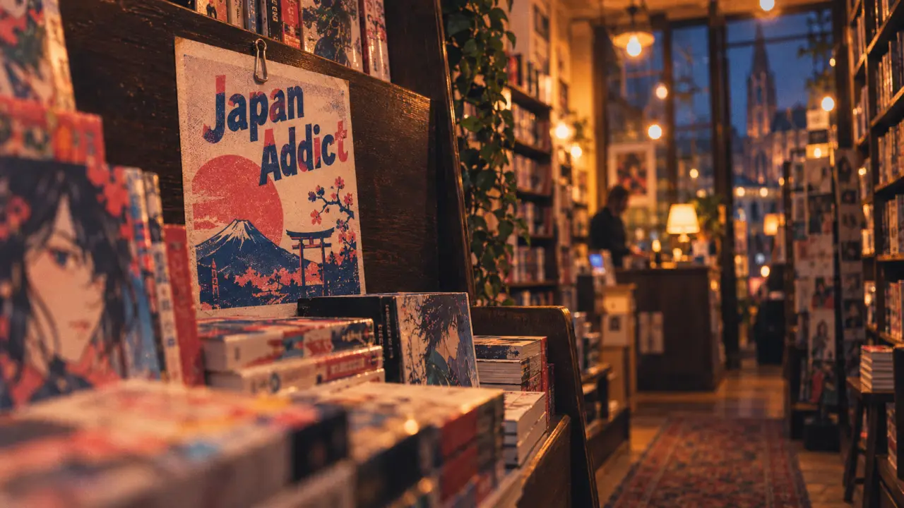 Fabrice dunis strasbourg : vitrine manga “Japan Addict” en librairie