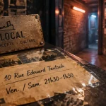 Le chat noir strasbourg : adresse et horaires sur une affiche