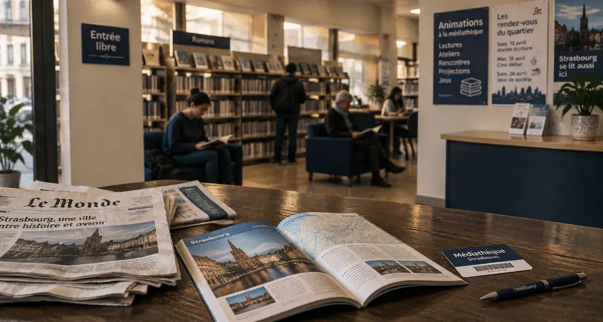 Médiathèque Meinau Strasbourg : entrée libre, lecture et numériques