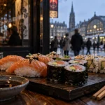 Strasbourg sushi : plateau de sushi près de la gare