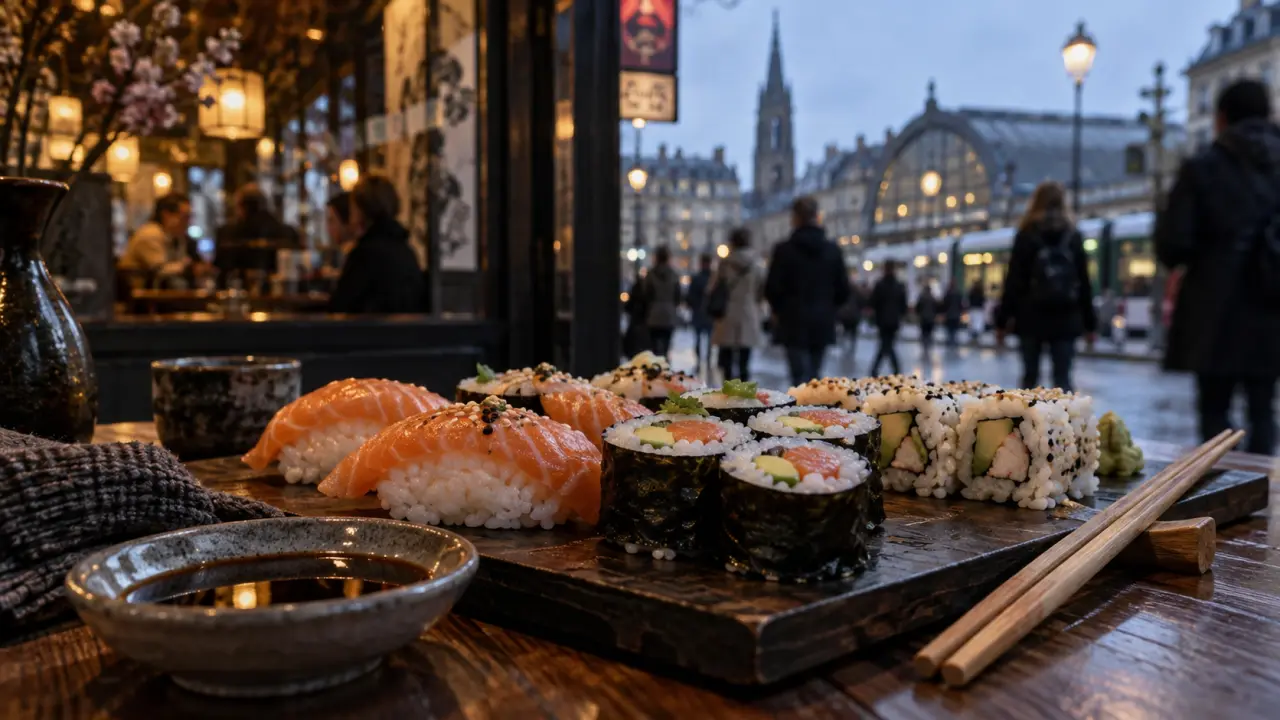 Strasbourg sushi : plateau de sushi près de la gare